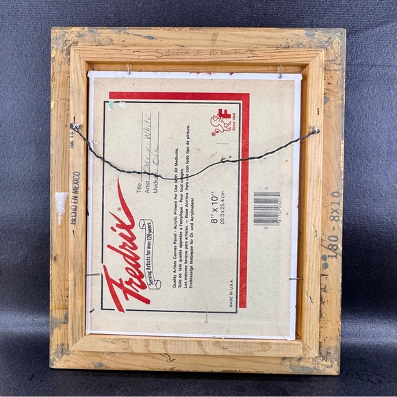 Original Oil Painting On Canvas Board NATIVE AMERICAN CHIEF by Gary White - Picture 7 of 9